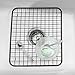 InterDesign Gia Kitchen Sink Protector - Wire Grid Mat, Sink Strainer – Regular, Matte Black