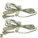 Royal Designs Flat Plug Extension Cord for Indoor & Outdoor, 6 ft Long, Gold, 6 Outlet Prong Grounded Wire UL Listed, Set of 2