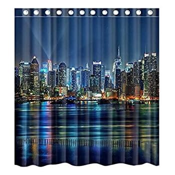 ZHANZZK New York Colorful City Waterproof Bathroom Shower Curtain 66x72 Inches