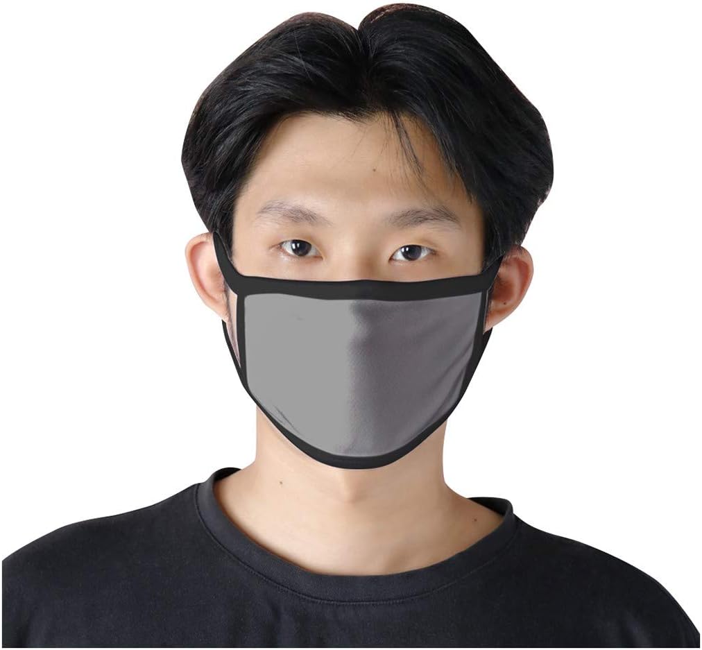 TIFIY Unisex Men Women Outdoor Ski Cycling Bike Anti Dust Mouth Mask Washable Reuse Face Mask Cotton Protection Masks (One Size, Gray)