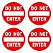 dealzEpic - No Entry/Do Not Enter Sign | Self Adhesive Vinyl Decal Sticker | Pack of 4 Pcs