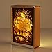 WOMHOPE 3D Papercut Light Boxes Frame Night Lights Paper Sculptures Night Lamp of Creative Shadow Paintings (Good Night)