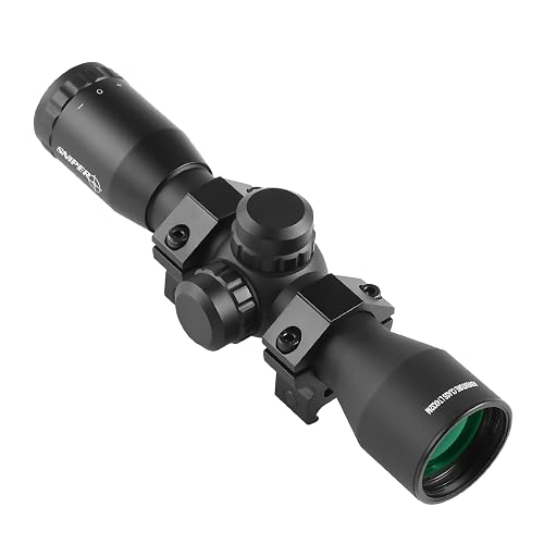 4x32 Compact Rifle Scope MT4x32 Hunting Scope w/Scope Rings, Crossbow ...