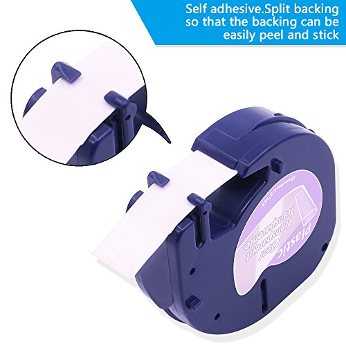 4 Pack Replace Dymo Letratag Refills Clear Plastic Label Tape 16952 for DYMO LetraTag Label Maker LT100H LT100T Plus(1/2" x 13' 12mm x 4m)