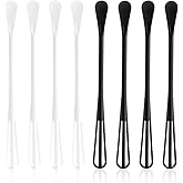 8 PCS Multifunctional Mini Whisk Mini Spoon Small Whisks 2 in 1 Whisk Utensil Mini Sugar Spoon Whisks Set Non Scratch Coated Kitchen Tools for Cooking Blending, Baking, Beating