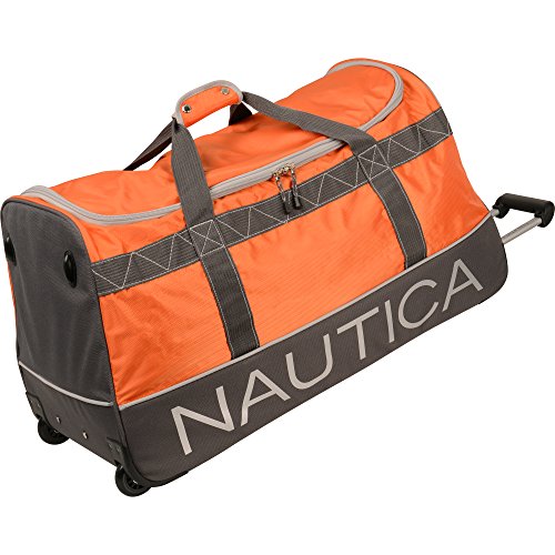 Nautica Dockside Wheeled Duffle (30in) and Duffle Bag (22in), Charcoal
