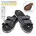 U.S. JACLEAN Foot Reflexology Sandals for Mens Womens Therapeutic Acupressure Magnetic Massaging Sandals Slippers Accu Step (XL(M10.5-12)) Black