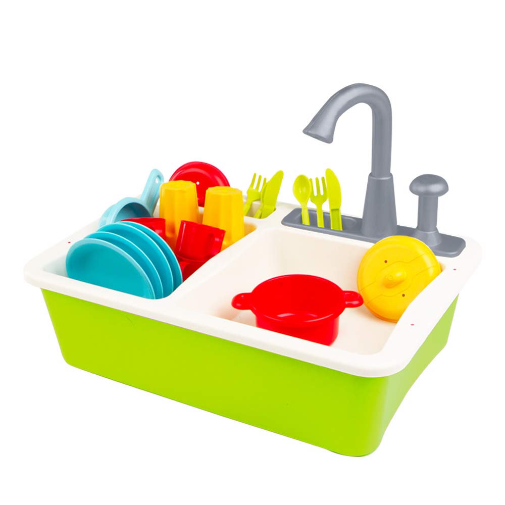 COLORBABY My Home - Toy Sink, Kitchen Toys, Sink with Accessories, 22 Pieces, Ages 3+