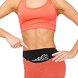 Premium Running & Walking Waist Belt for Men & Women. Comfortable & Lightweight Reflective Pocket Pack for Money, Phone, Keys. Water Resistant, Adjustable & Fits iphone 6+ & Most Smartphones.