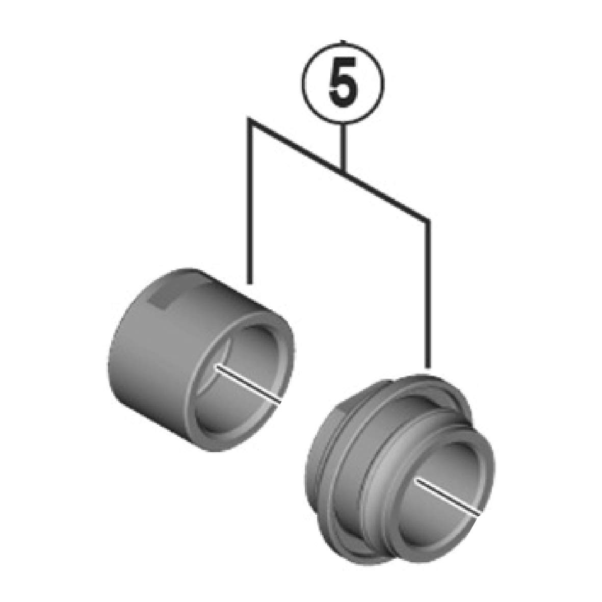Shimano Spares FH-R7070 left hand lock nut and cone with dust cover