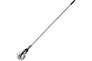 HRADHOL Edger Lawn Tool for Sidewalk, Wheel Rotary Edger, Sidewalk Manual Lawn Edger, Grass Edger Long Handle, Adjustable Edgers with Cushion Grip