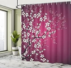Ambesonne Japanese Shower Curtain, Spring Season