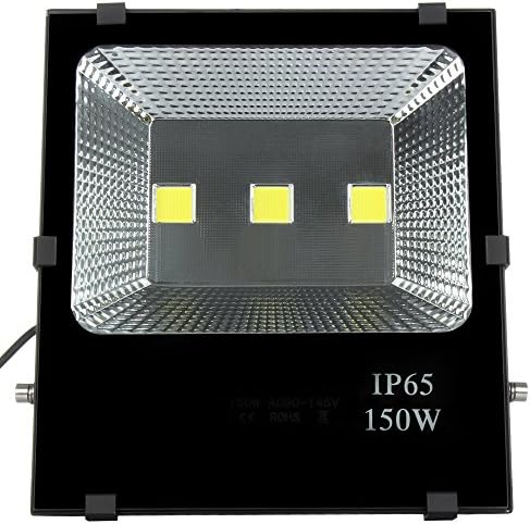 SSG 150W Flood Light Super Brightest Out Door Lights,400W HPS Bulb Equivalent,15000lm,4 Bulb Lamp,6000k Security Lights for Garden,Villa,Cool White Lighting AC 85-265v