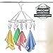 Pro Chef Kitchen Tools Clothes Drying Rack - Round Clothing Racks - Laundry Portable Clothesline Includes 18 Metal Clothespins Hanger Clips Set - Baby Clothes Storage Closet - Herb Hanging Air Dryer