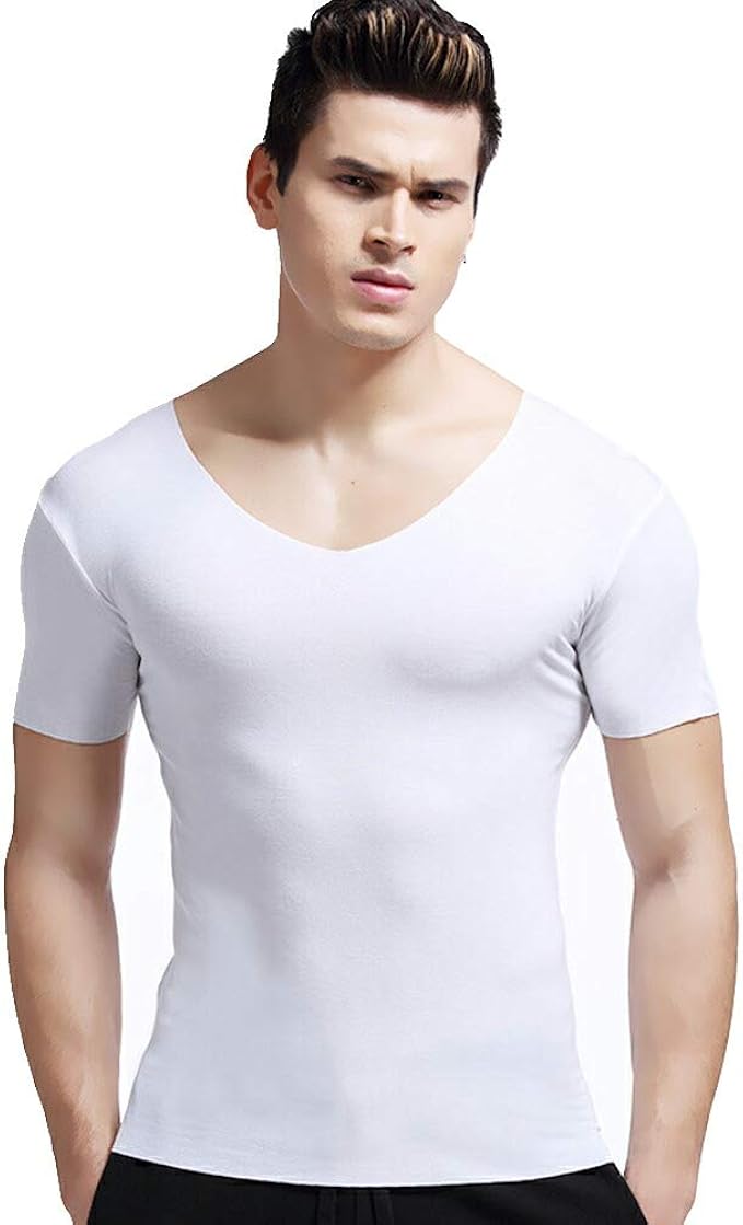 Amazon La Verre メンズ インナー 半袖 シームレス 肌着 インナーシャツ 単品 コンプレッションインナー 丸首 ビジネス おしゃれ 黒 ブラック グレー インナーシャツ 通販