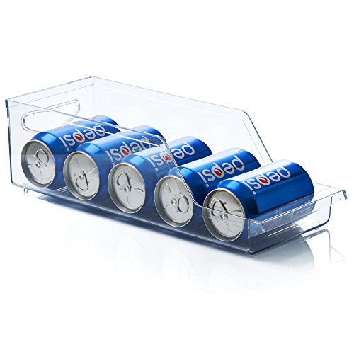 Budget & Good Refrigerator Soda Can Organizer Pantry Canned Food Storage – Beverage Holder for Kitchen Cabinet or Pantry, Clear