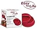 Easy for Life Stuffed Burger Press Kit 3 in 1 - Exclusive Red Color with 20 Free Wax Patty Papers, Non Stick Hamburger Maker, Homemade Patties & Sliders, Patty Molds, Veggie Hamburger Press Shaper