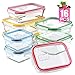 [16 Pieces]Glass Meal Prep Containers Airtight Lids-BPA Free, Assorted Size, Glass Food Storage Containers, Glass Lunch Containers