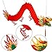 Bememo 21 Pieces Chinese New Year Dragon and Chinese Red Lanterns Decoration for Chinese Spring Festival New Year Wedding
