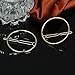 AKOAK Hollow Hoop Round Circle Geometric Metal Hair Clip Bobby Pin Ponytail Holder Hair Accessories for Women and Girl (2 Pcs/Lot,1 Gold & 1 Silver)