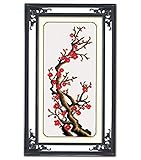 TINMI ATRS DIY Stamped Cross Stitch Kits Thread Needlework Embroidery Printed Pattern 11CT (Plum Blossom,10