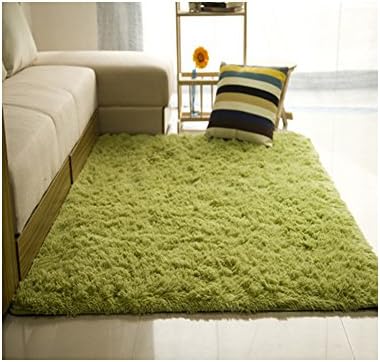 Upgrades Soft Area Rug Non-slip Mat 3 cm Thick Shower Rugs Shaggy Rug Floor Carpet for Home Decoration-63X160cm(24x63 inch) (Grass-green)