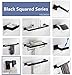 Velimax Stainless Steel Towel Hook Black for Bathroom Robe Hook Squared Single Hook Wall Mounted Coat Hook Matte Black