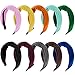 SIQUK 10 Pieces Knot Headband Velvet Twist Knot Turban Headbands for Women and Girls, 10 Colors