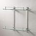 KES Bathroom Lavatory Double Glass Shelf Wall Mount, Rustproof Brushed SUS304 Stainless Steel, BGS2202B-2