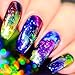 BORN PRETTY 1m Gradient Starry Sky Nail Foil Blue Holographic Paper Nail Manicure Sticker