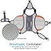 Pawaboo Dog Backpack, Pet Adjustable Saddle Bag Harness Carrier, for Traveling Hiking Camping, Medium Size, Orange & Gray