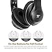 TaoTronics Wireless Headset Over Ear Headphones with Lightweight Memory Foam Ear Pads & Dual 40mm Drivers (3.5mm AUX, On Ear Controls, EQ Bass, 15 Hour Audio Playback)