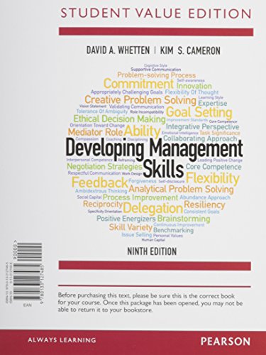 Developing Management Skills, Student Value Edition Plus MyManagementLab with Pearson eText -- Access Card Package (9th Edition)