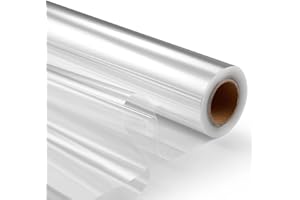 Bilibunny Clear Cellophane Roll, Cellophane Wrap for Gift Baskets Flowers Food, 31.5in-W Fold to 16in x 100ft-L 3.0 Mil Thicken Plastic Cellophane Paper - Cellophane Wrapping Bags