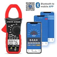 BTMETER BT-570CAPP Digital Clamp Meter Multimeter, Auto-Ranging Bluetooth Amp Meter for AC&DC Current Amperage Voltage Resistance Temp Electrical HVAC Ammeter with Backlit Continuity