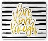 Ambesonne Live Laugh Love Mouse Pad, Romantic