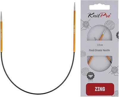 KnitPro Zing Fixed Circular Needles Asymmetrical 10" 2.25mm