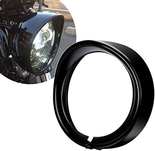 MOVOTOR 7 Inch Headlight Bezel Trim Ring for Harley Davidson Road King