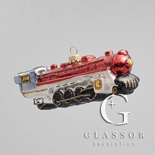 Glassor Steam Train Engine Christmas Ornament