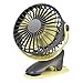 QINUKER Battery Operated Clip on Fan, Portable USB Rechargeable Desk Stroller Fan, 4000mAh Battery, 4 Modes for Baby Stroller Home Office Bedroom and Outdoor Travel (Grey)