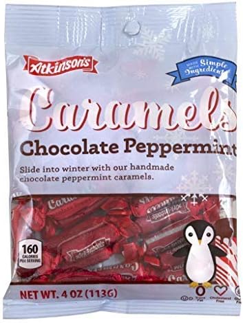 Gourmet Chewy Chocolate Peppermint Caramel Candy, 4 Ounce, Pack of 2