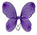 Enchantly Girls Dark Purple & Teal Fairy Set with Wings, Fairy Wand and Satin Ribbon Halo