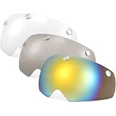 Generic 3pcs Detachable Magnetic Visor for Guard for Men Women