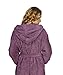 Arus Women's Pacific Style Full Length Hooded Turkish Cotton Bathrobe, S, Plum
