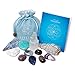 Premium Grade Crystals for Relaxation, Stress Relief, Anxiety, Sleep / 11 pc Calm Crystal Healing Set - Amethyst, Lepidolite, Fluorite, Smoky Quartz, Howlite, Sage & More + Info Guide/Gift Ready