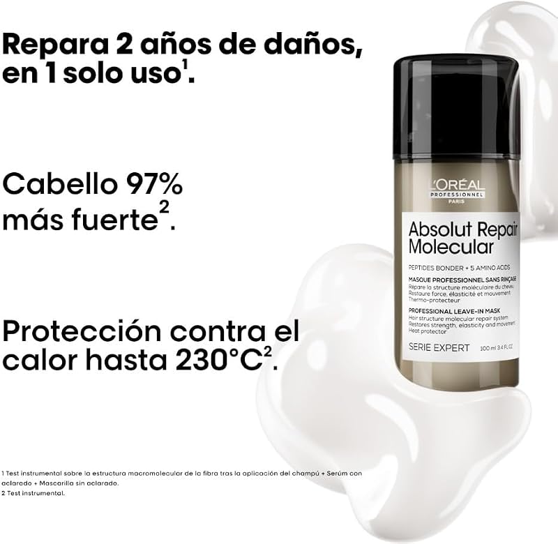 L'Oréal Professionnel Absolut Repair Molecular, Mascarilla Leave in 100ml