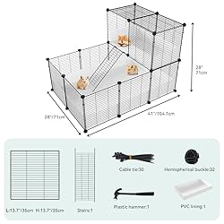 YITAHOME Guinea Pig Cage with Liner, 41x28x28 Inch