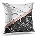 Accrocn Throw Pillow Covers Modern Black White Marble Color Block Rose Gold Pillowcases Polyester 18 x 18 Inch Cushion Decorative Pillowcase Square With Hidden Zipper Home Sofa