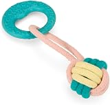 Petface Little Petface Rope Ball Dog Toy with Handle – Teething Interactive Toy view 3