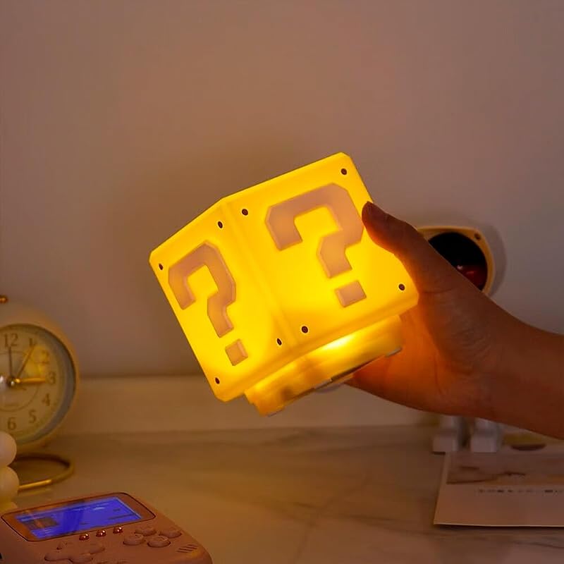 3D Icon Light Night Lights, Lampe Würfel, Quadratische Ziegel Kann Ton Schlafzimmer, Kids Desk Lamp Tisch Lampe Schlafzimmer, Kinder Spielzeug Nacht Lamp